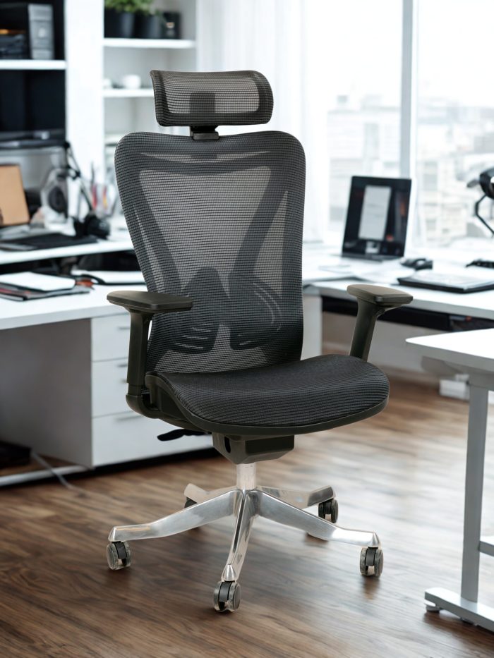 CHS-BR-963-H Ergonomic Office Chair Set | Adjustable Lumbar, Headrest & Arms - Image 3