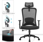 CH-OM-SMY Ergonomic Office Chair Set | Adjustable Lumbar, Headrest & Arms - Image 9