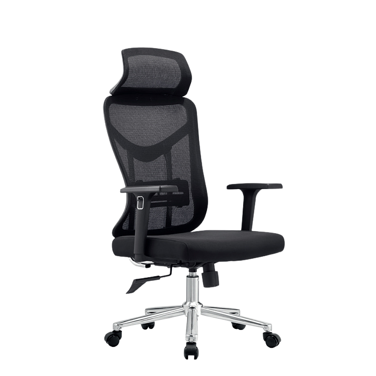 Manager Chair-Head Rest-Mesh Back Fabric Seat-CH-BR-402.H-Toru Office Furniture 1 CH-BR-402 Ergonomic Chair | Mesh Back Office - Image 1