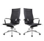 CH.BR.22 Office Chair Set | High Back, Mid Back & Visitor Leather Chair - Image 2