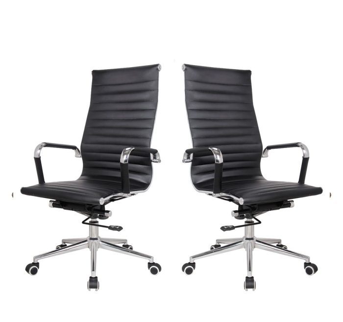CH.BR.22 Office Chair Set | High Back, Mid Back & Visitor Leather Chair - Image 2