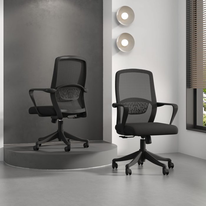 CH-HC-B169 Set | Mid Back Swivel Mesh Office Chair - Image 3