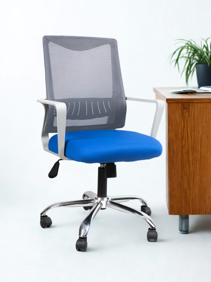 CH-DW.611.M Mid-Back Mesh Office Chair - Ergonomic Swivel Chair with Lumbar Support - Image 2